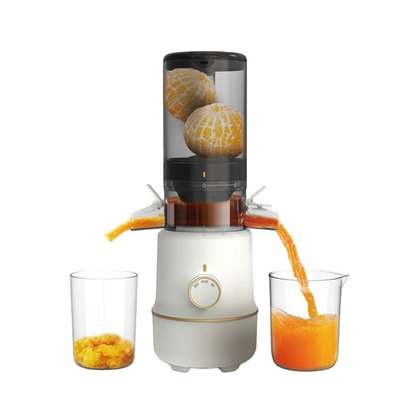 Máquina extractora de exprimidor profesional con prensa en frío, exprimidor lento de alto rendimiento de jugo con boca grande