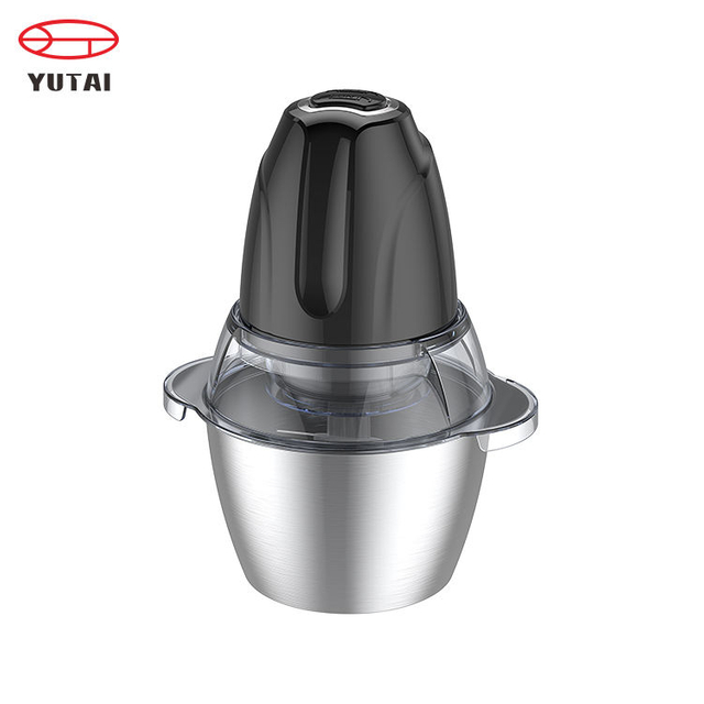 Picadora de alimentos de 300w con recipiente de plástico de 1,5l, picadora con cuchillas de acero inoxidable de 2 capas