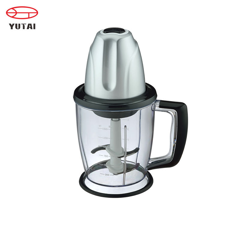 Picadora eléctrica de alimentos con cuchillas de acero inoxidable de 2 capas y motor de 300W