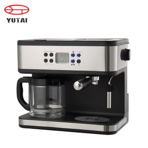 Cafetera por goteo multifunción para uso doméstico, máquina de café expreso automática de 1,5 l, cafetera por goteo y espresso 3 en 1