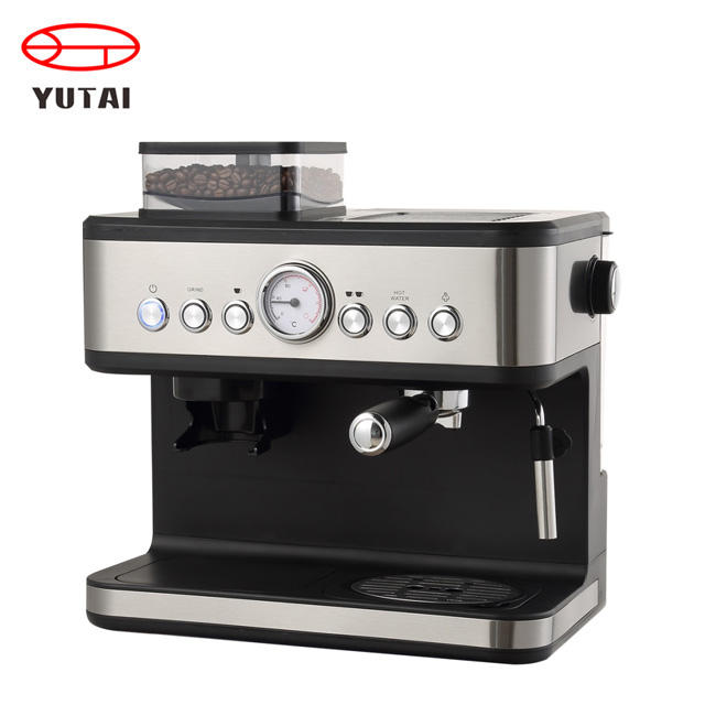 Máquina de café expreso semiautomática profesional 3 en 1, máquina de café expreso comercial para restaurante en casa, con molinillo