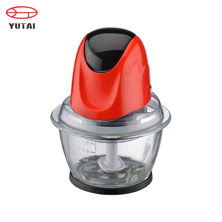 Picadora eléctrica multifuncional de alimentos con recipiente de vidrio de 500W y 2,0L