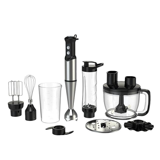 Licuadora de inmersión manual con cuchillas de acero inoxidable Multifunción y mezcladora