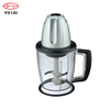 Picadora de alimentos con picadora de recipiente de plástico de 1,5 l con cuchillas de acero inoxidable de 2 capas
