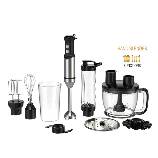 Juego de licuadora potente batidora de mano, licuadora de inmersión multiusos de 600W CC, batidora manual de velocidad continua
