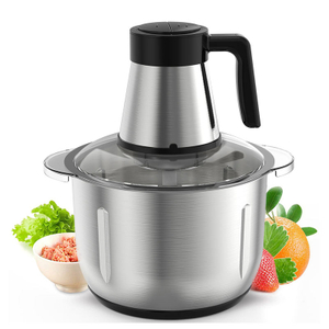 Procesador de alimentos de cocina multifuncional de 4L, picadora de carne, picadora de carne eléctrica automática de acero inoxidable para el hogar