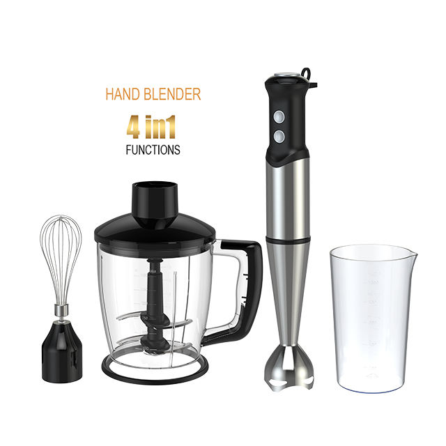 Licuadora de inmersión manual con cuchillas de acero inoxidable Multifunción y mezcladora