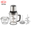 Mini picador eléctrico de alimentos, procesador de alimentos Manual de cocina, práctico cortador de carne, ajo y verduras, 2000ML