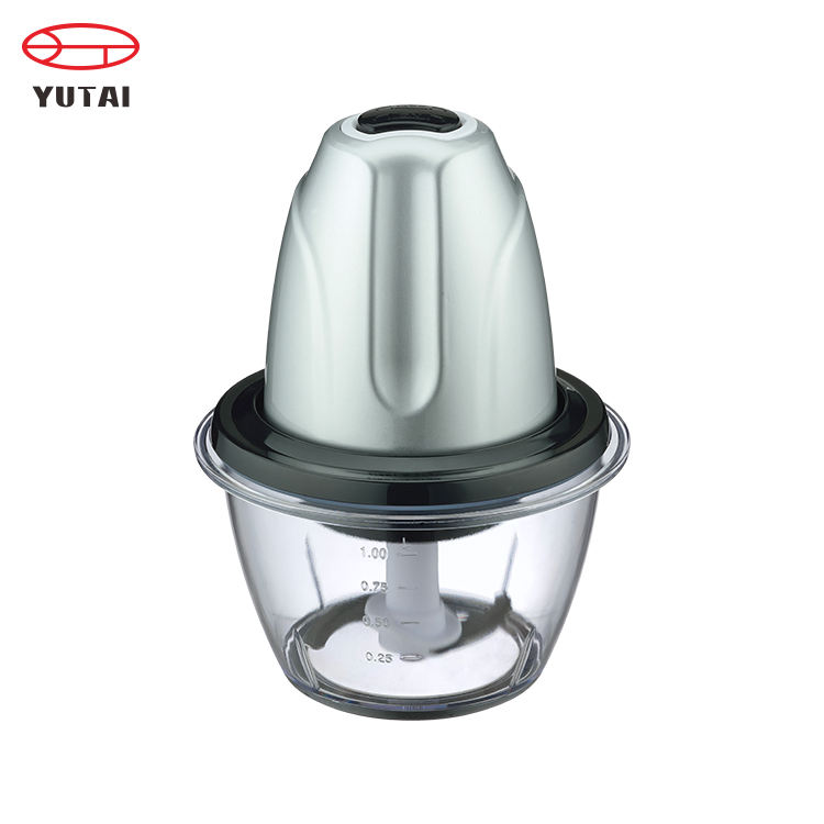 Picadora eléctrica de alimentos con cuchillas de acero inoxidable de 2 capas y motor de 300W