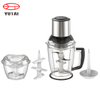 Mini picador eléctrico de alimentos, procesador de alimentos Manual de cocina, práctico cortador de carne, ajo y verduras, 2000ML