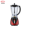 Venta caliente 400W 2 en 1 1.5L Tarro de vidrio de plástico 2 velocidades Licuadora eléctrica Licuadora Licuadora Licuadora de alimentos