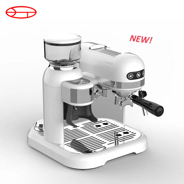Cafetera portátil completamente automática de doble taza con máquina de café expreso con varita espumadora de leche