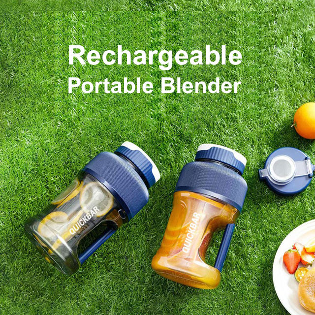 Exprimidor deportivo Personal recargable de alta potencia de 1000ml de gran capacidad, exprimidor de botellas de fruta USB, licuadora portátil para batidos