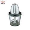 Picadora de alimentos de 300w con recipiente de plástico de 1,5l, picadora con cuchillas de acero inoxidable de 2 capas