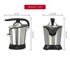 Exprimidor automático de cítricos, aparatos de cocina eléctricos potentes de 180W, exprimidor de cítricos anaranjados