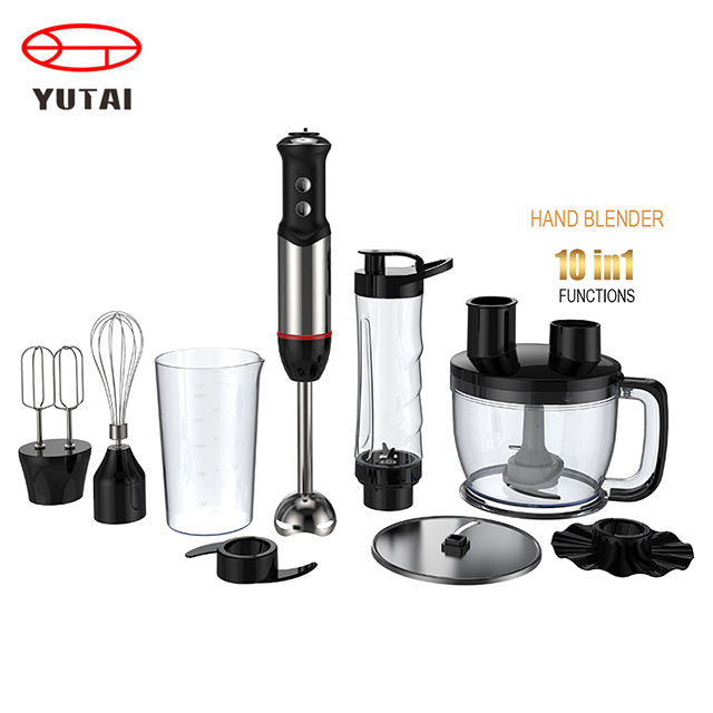 Batidora de mano de inmersión de licuadora de acero inoxidable de cocina comercial con picadora