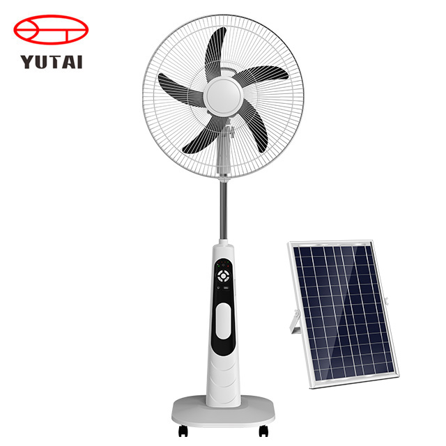 Ventilador de pedestal eléctrico, soporte portátil de carga, mesa ac dc, ventiladores solares para exteriores, ventilador de pie recargable con batería de litio